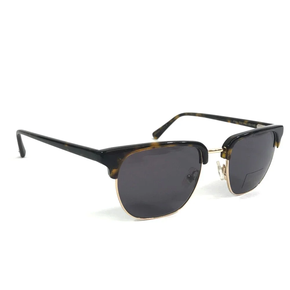 Zac Posen Sunglasses Filip TO Tortoise Gold Square Frames with Dark Gray Lenses